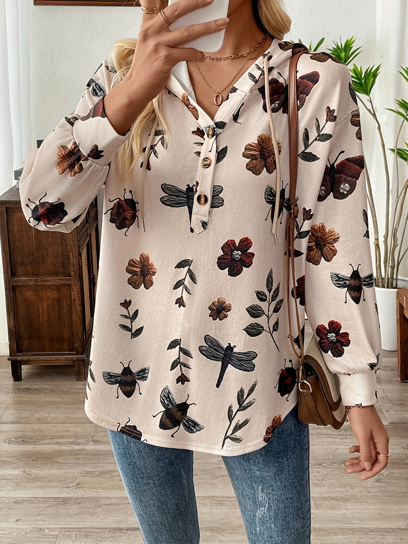 Fall Long Sleeve Hoodies Sweatshit V Neck Casual Tops