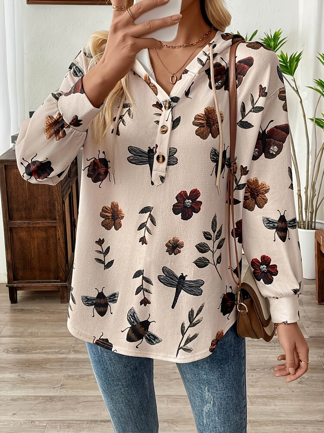 Fall Long Sleeve Hoodies Sweatshit V Neck Casual Tops