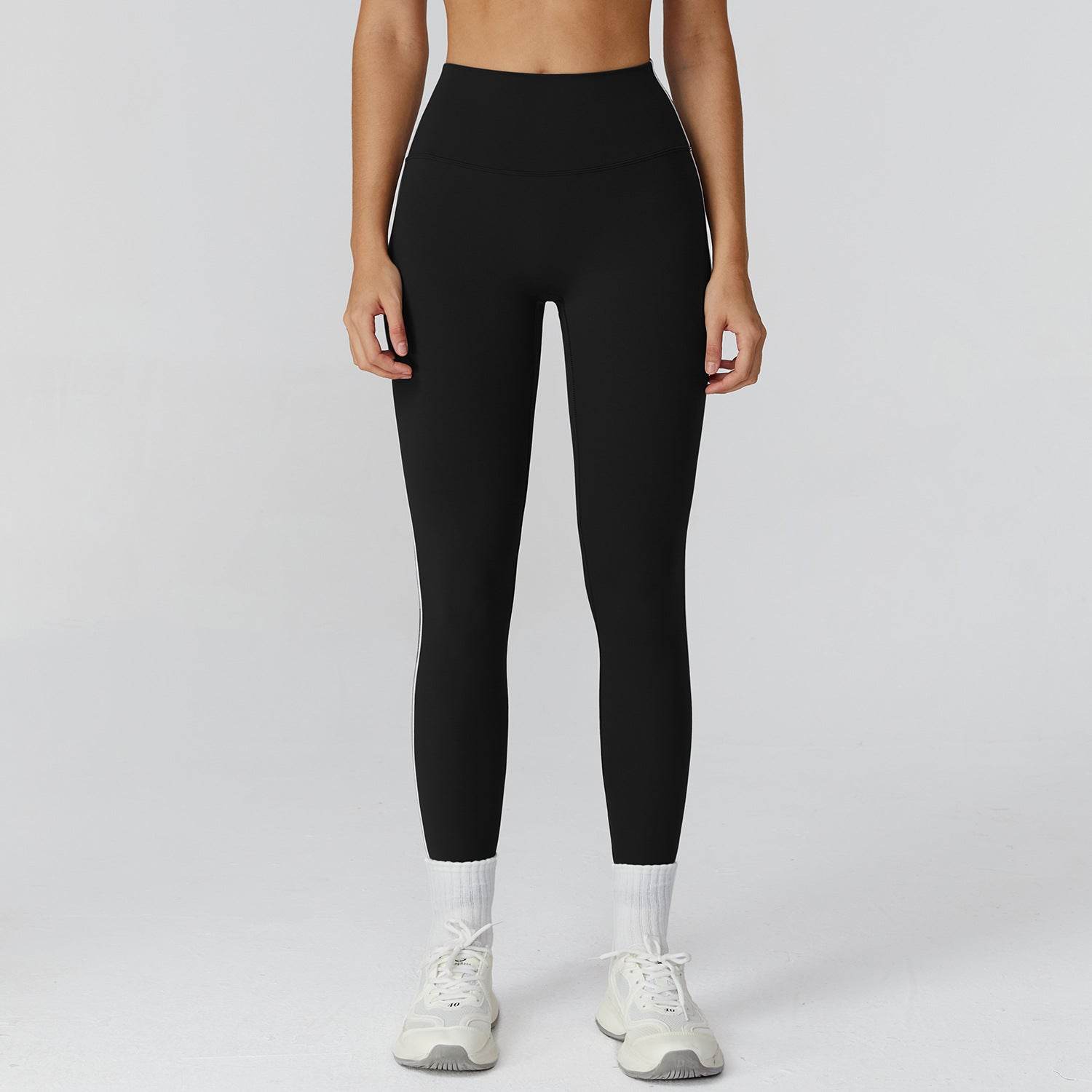 Color Block Athletic Legging High Waist Running Tights