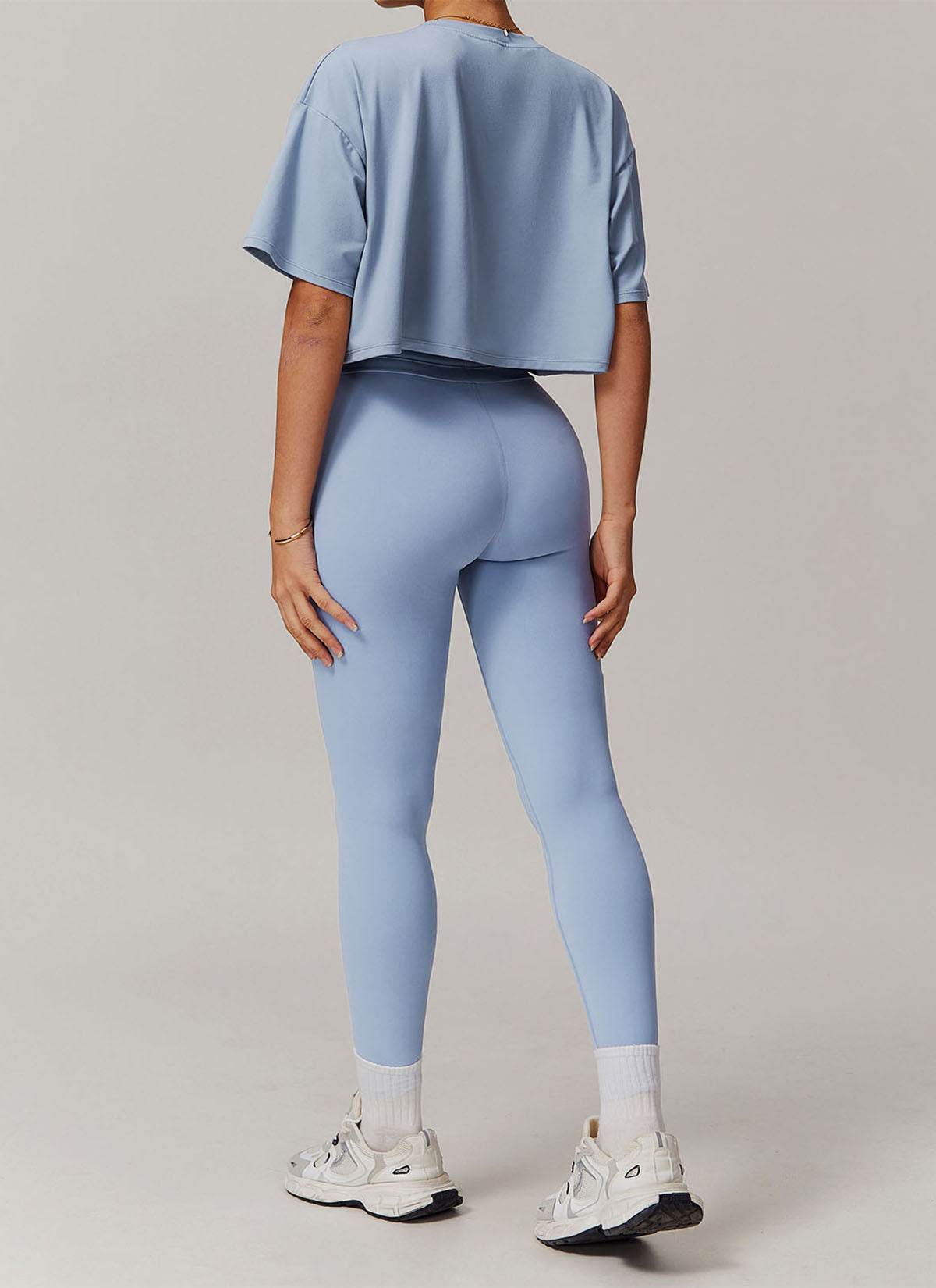 Sports Sets with Short Sleeve T-Shirts and Leggings