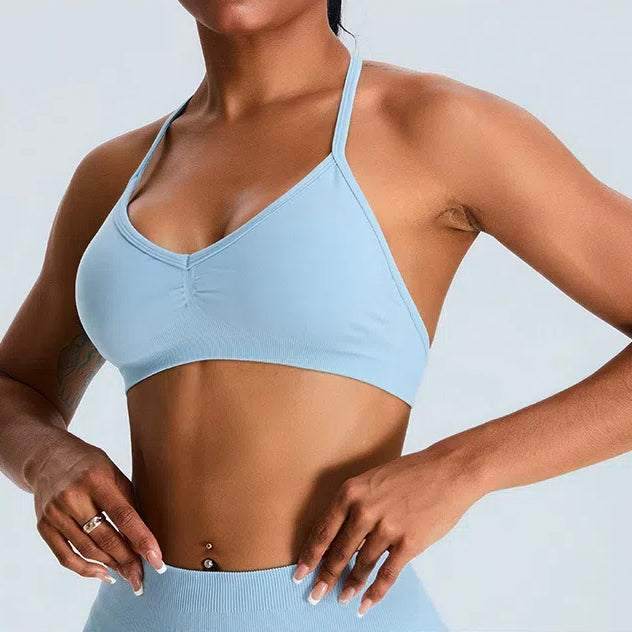 Cross Back Sports Bra with Adjustable Strap
