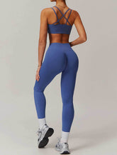 Activewear Set With Cross Back Sports Bra and Leggings
