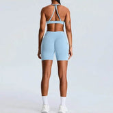 Cross Back Sports Bra with Adjustable Strap
