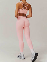 Activewear Set With Cross Back Sports Bra and Leggings