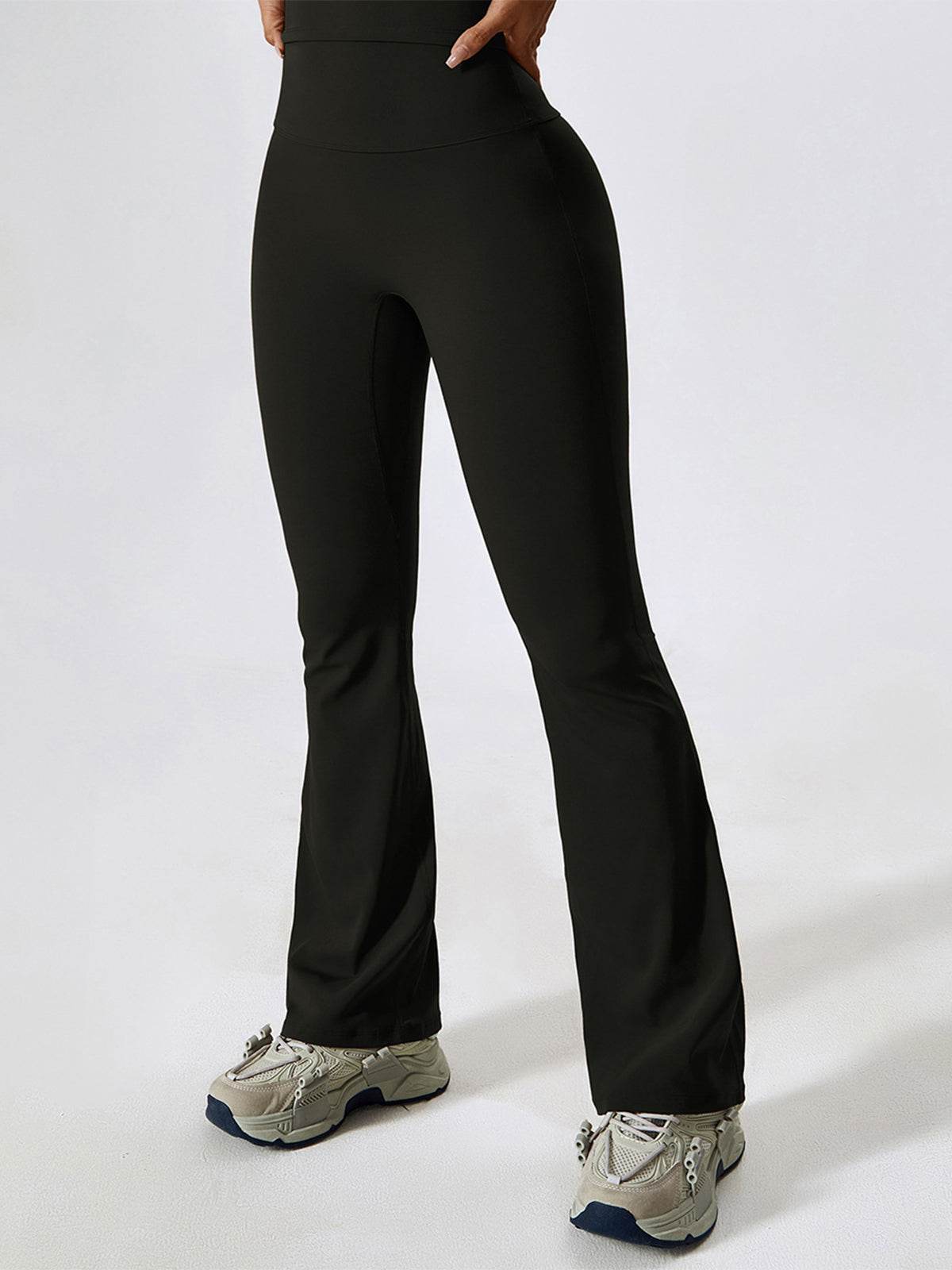 No Front Seam High Waisted Flare Bootcut Yoga Pants -