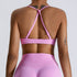 Cross Back Sports Bra with Adjustable Strap