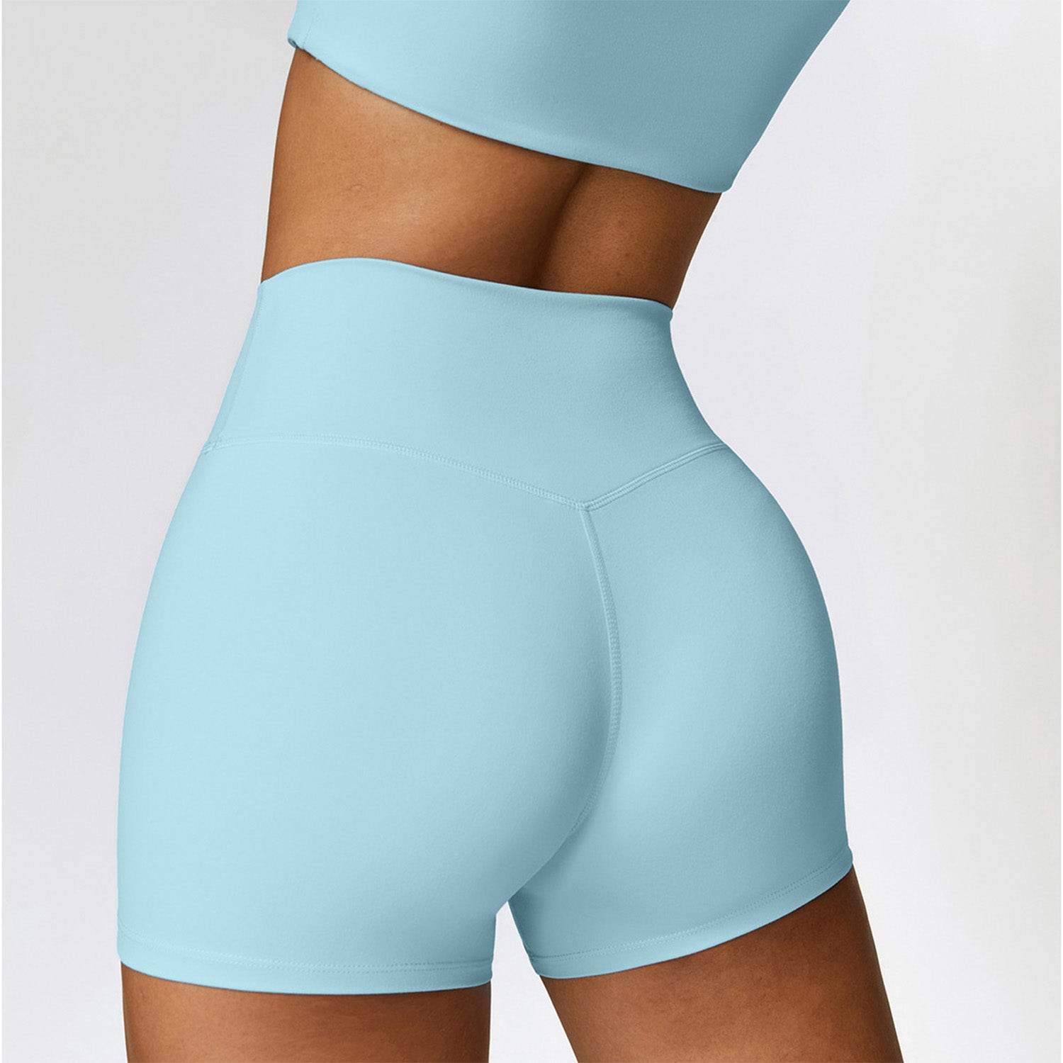 No Front Seam High Waist Biker Shorts
