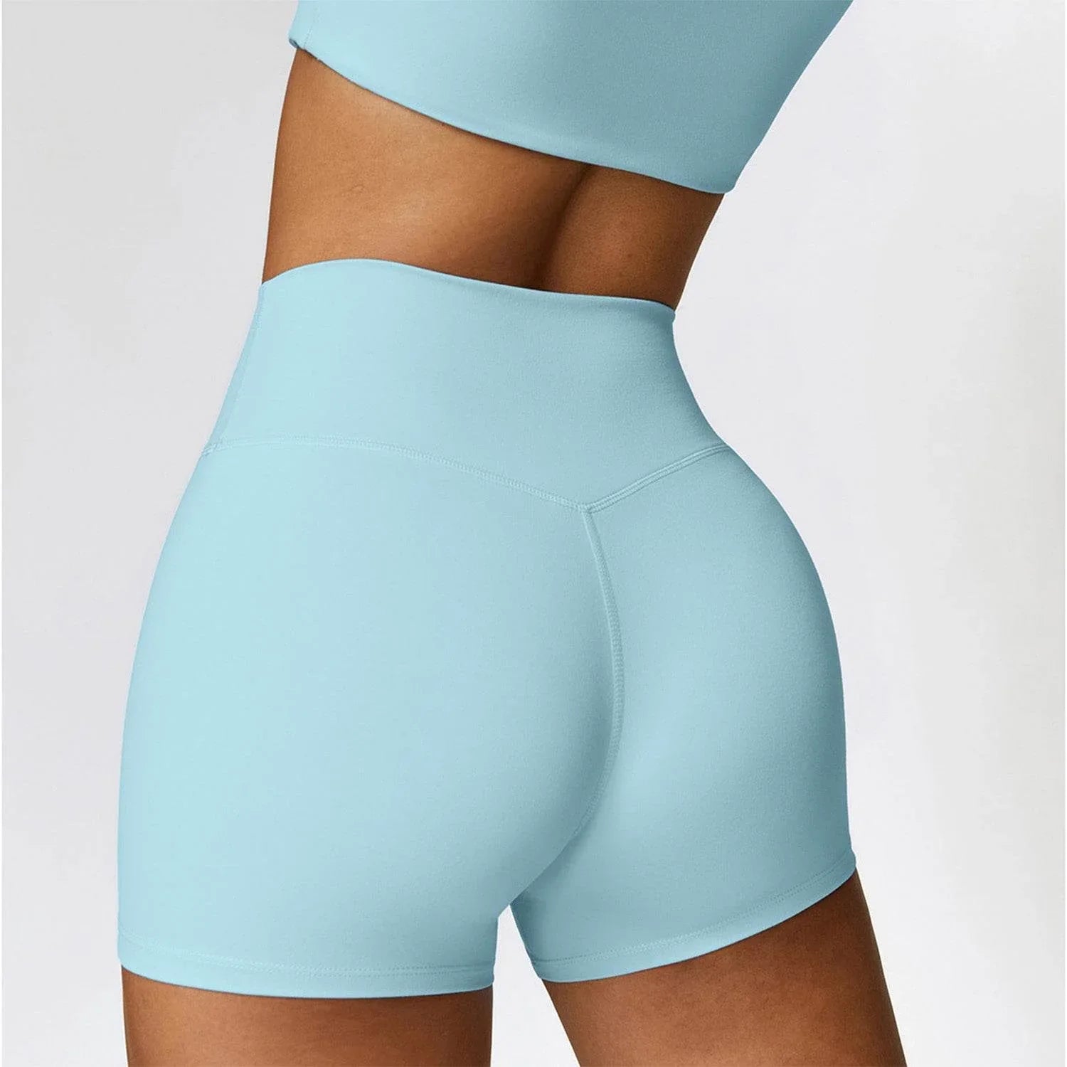No Front Seam High Waist Biker Shorts -