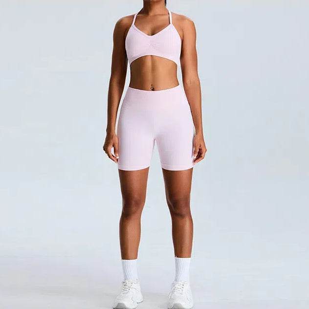Cross Back Sports Bra with Adjustable Strap