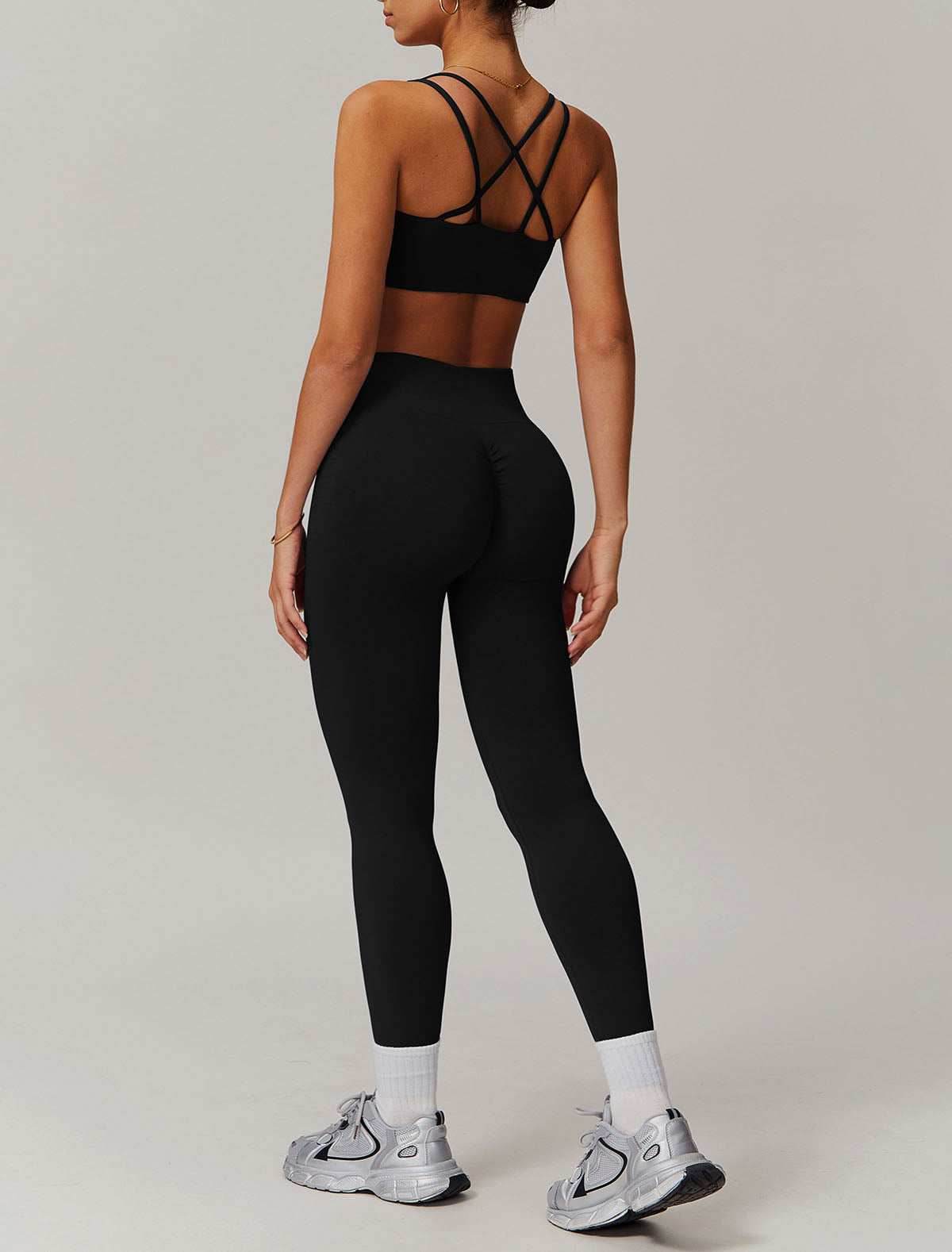 Activewear Set With Cross Back Sports Bra and Leggings