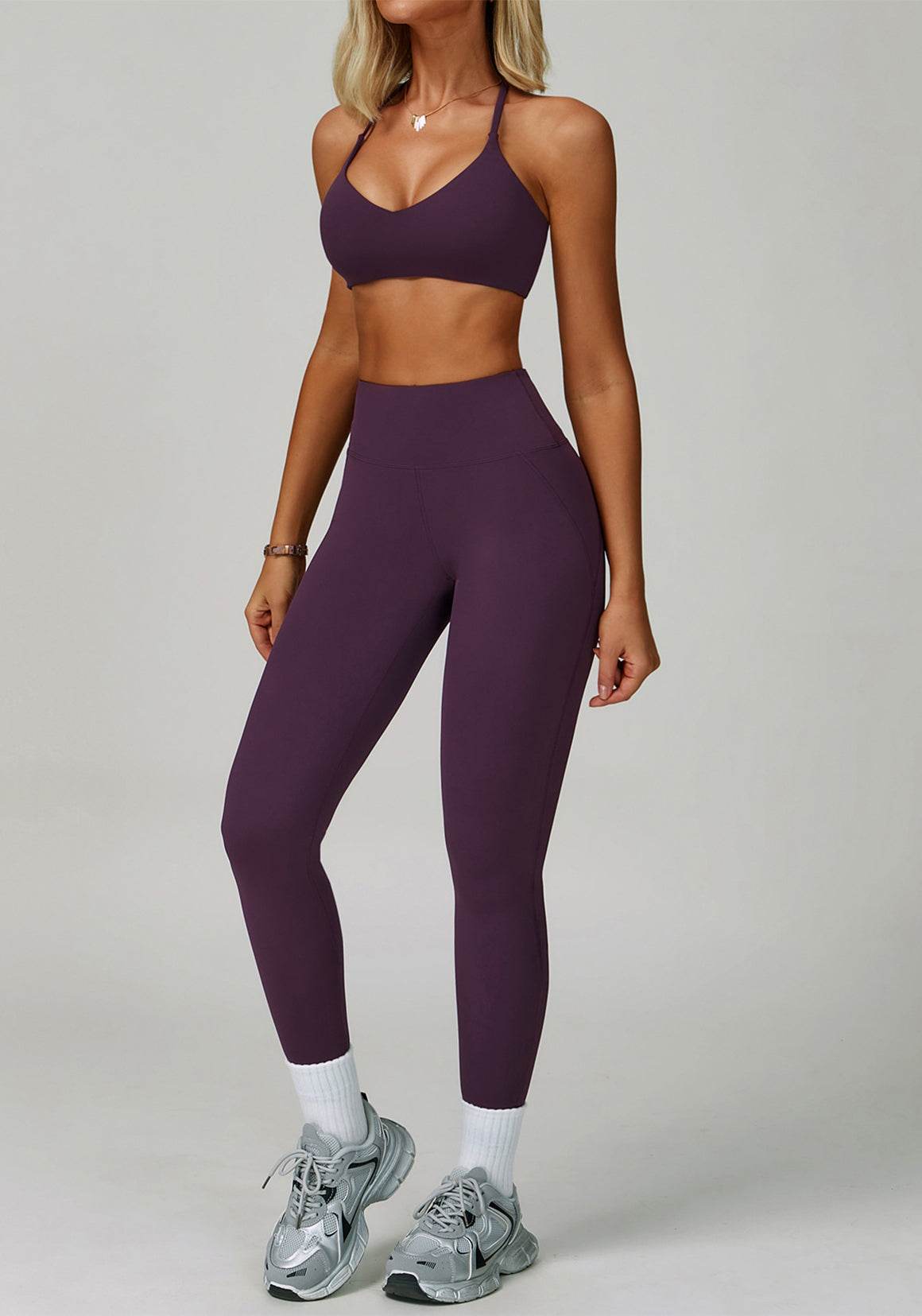 Activewear Set with Cross Back Sports Bra and Legging