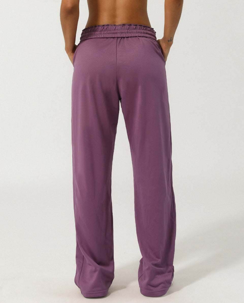Women Elastic High-Waist Wide Leg Sweatpants