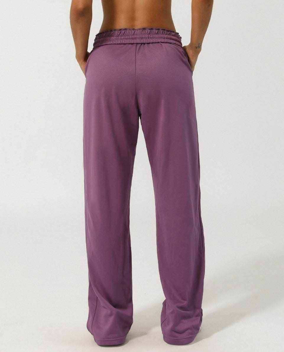 Women Elastic High-Waist Wide Leg Sweatpants