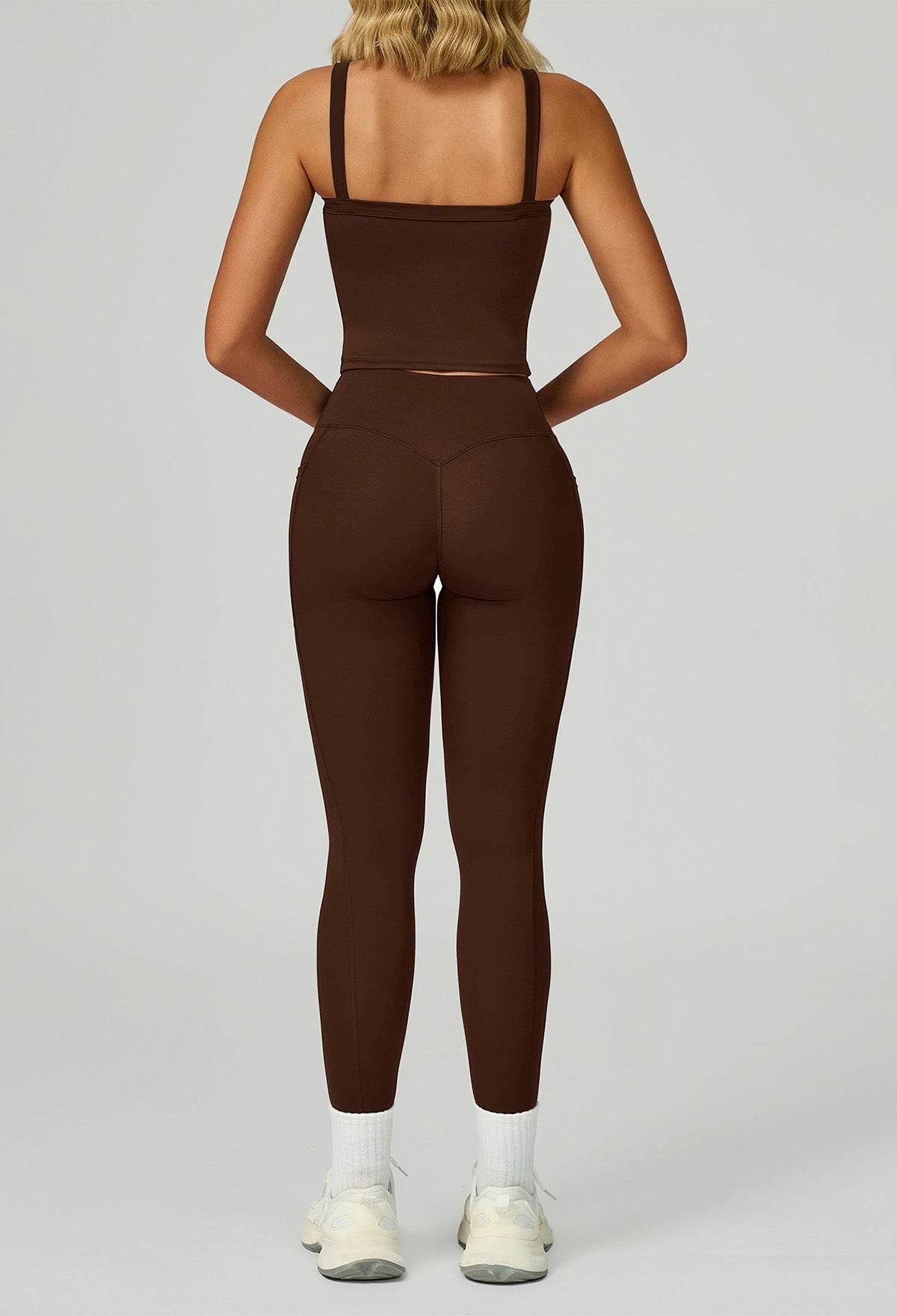 Activewear Set with Wide Strap Tank Top and Legging