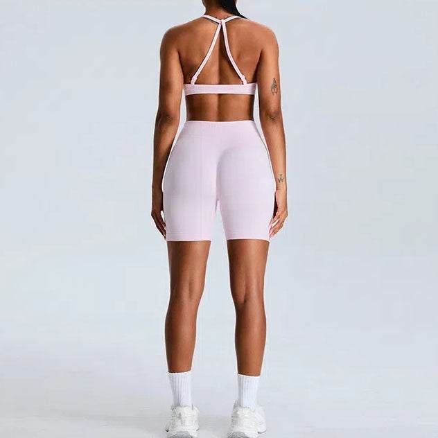 Cross Back Sports Bra with Adjustable Strap