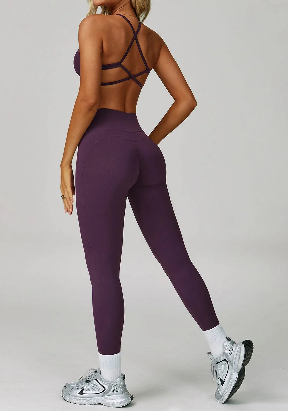 Activewear Set with Cross Back Sports Bra and Legging -
