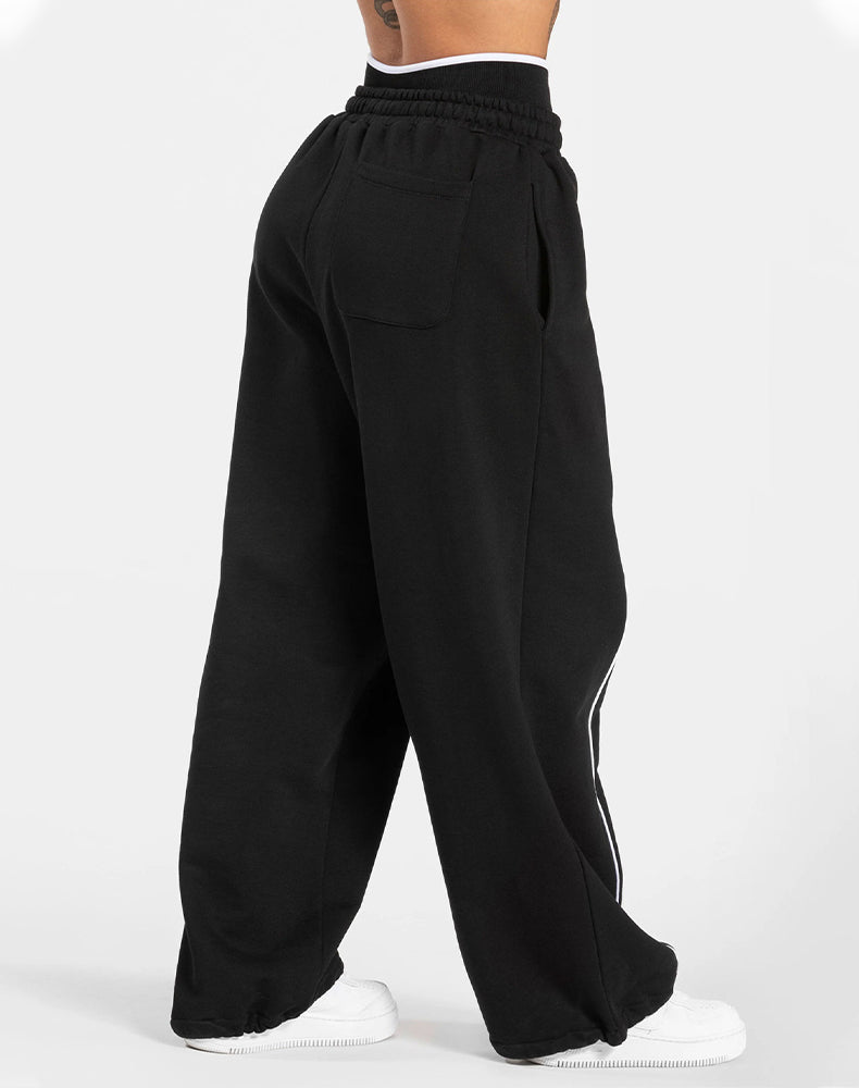 High Waist Wide Leg Lounge Sweatpants with Pockets