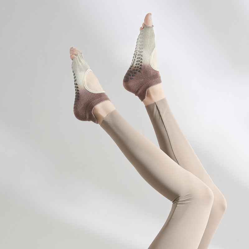 Five-toe Yoga Socks Non Slip Pilates Ankle Socks with Grips