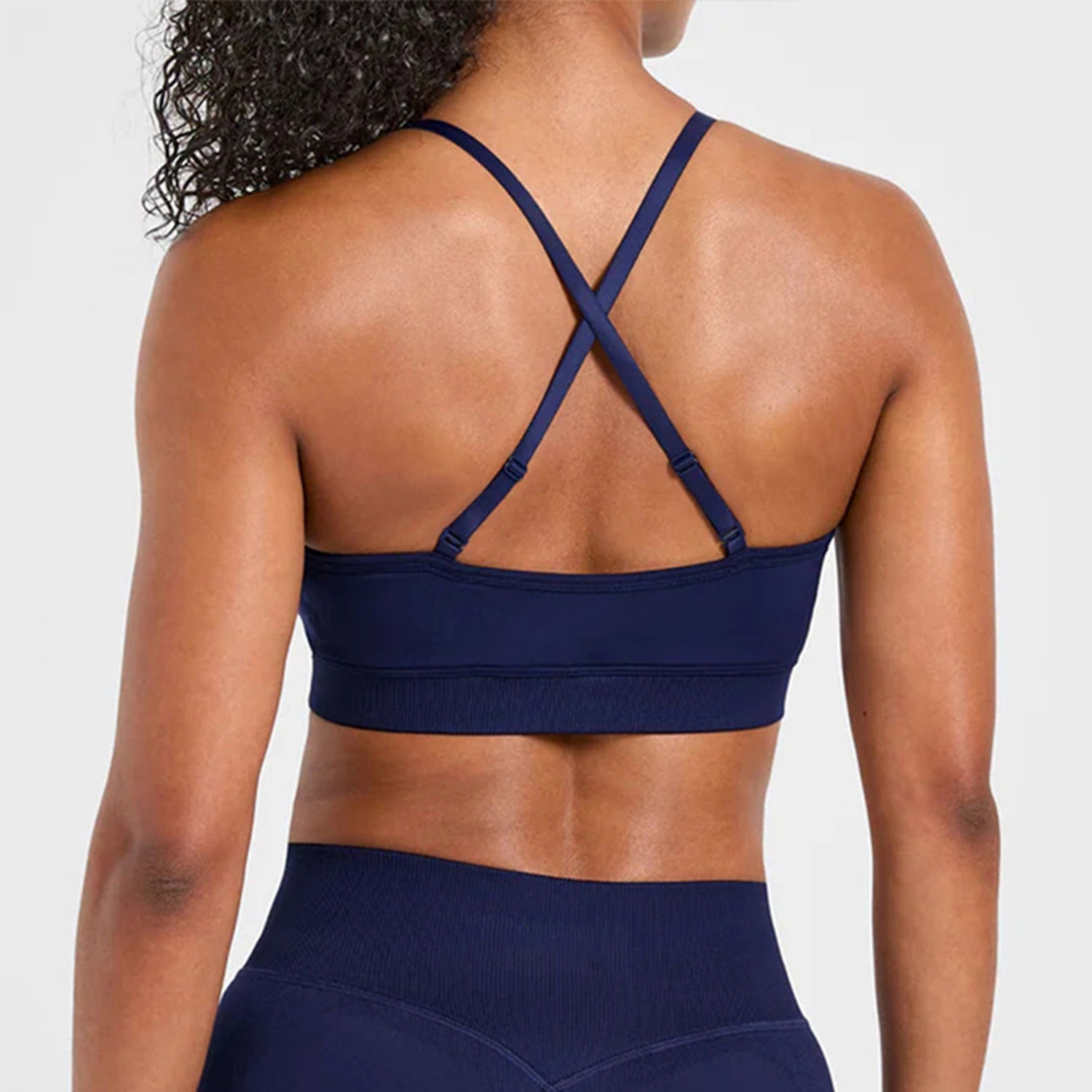 Cross Back Sports Bras Adjustable Strappy Yoga Crop Tops