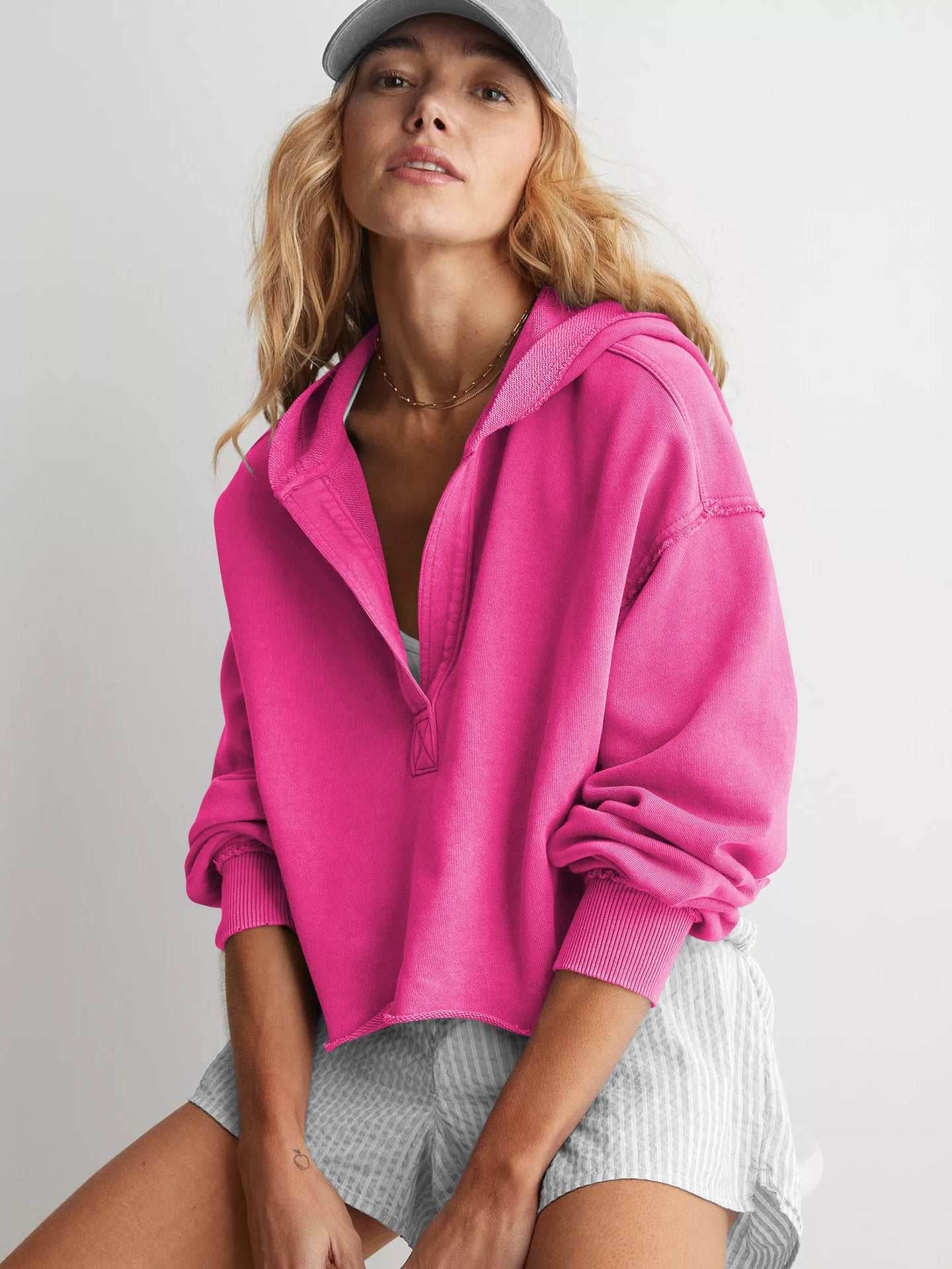 Long Sleeve Hooded Pullover Sweatshirt