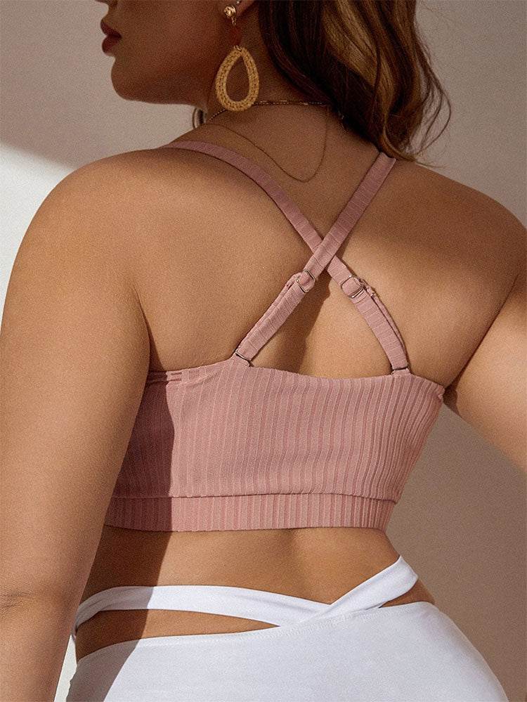 Plus Size V Neck Bikini Tops