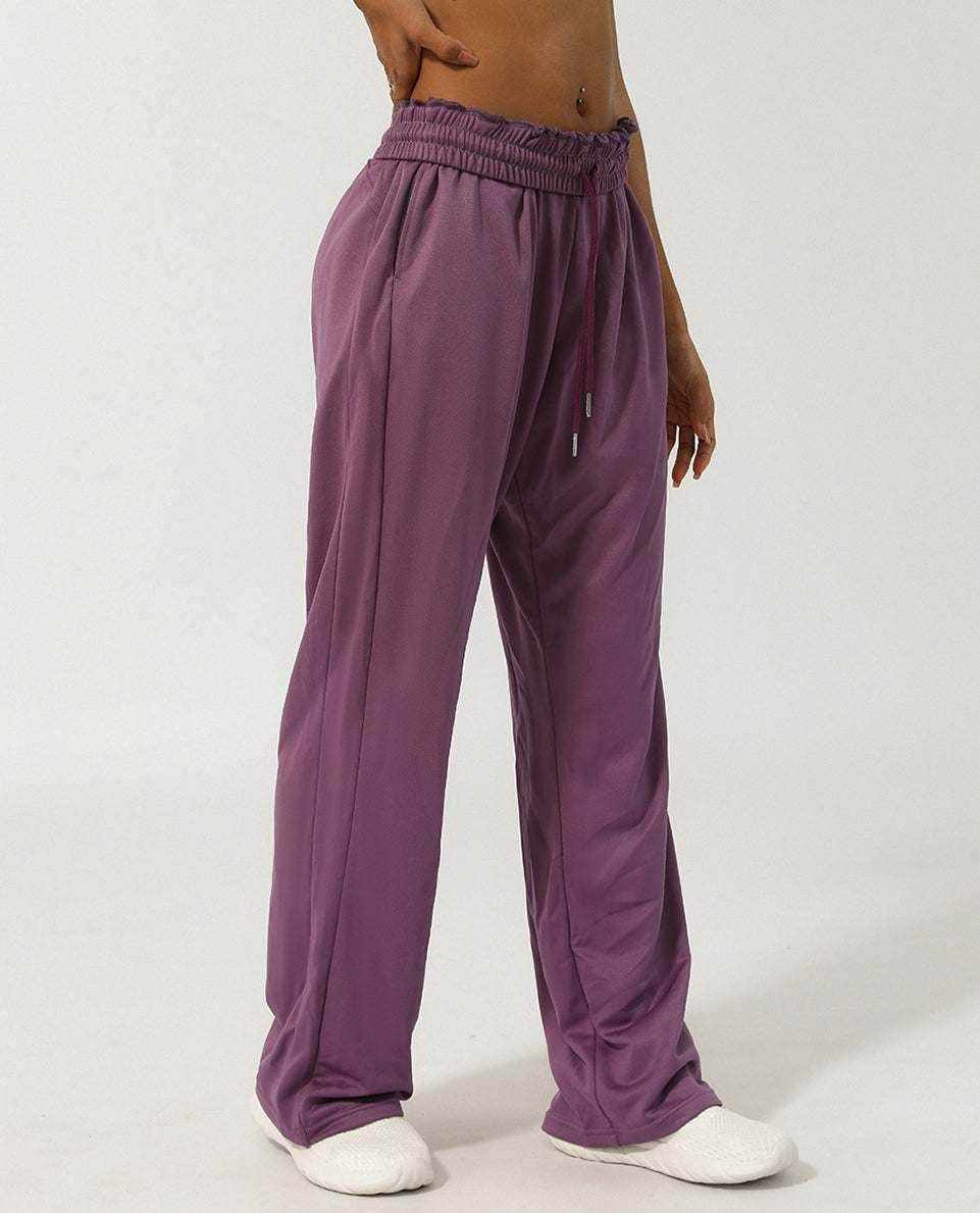 Women Elastic High-Waist Wide Leg Sweatpants