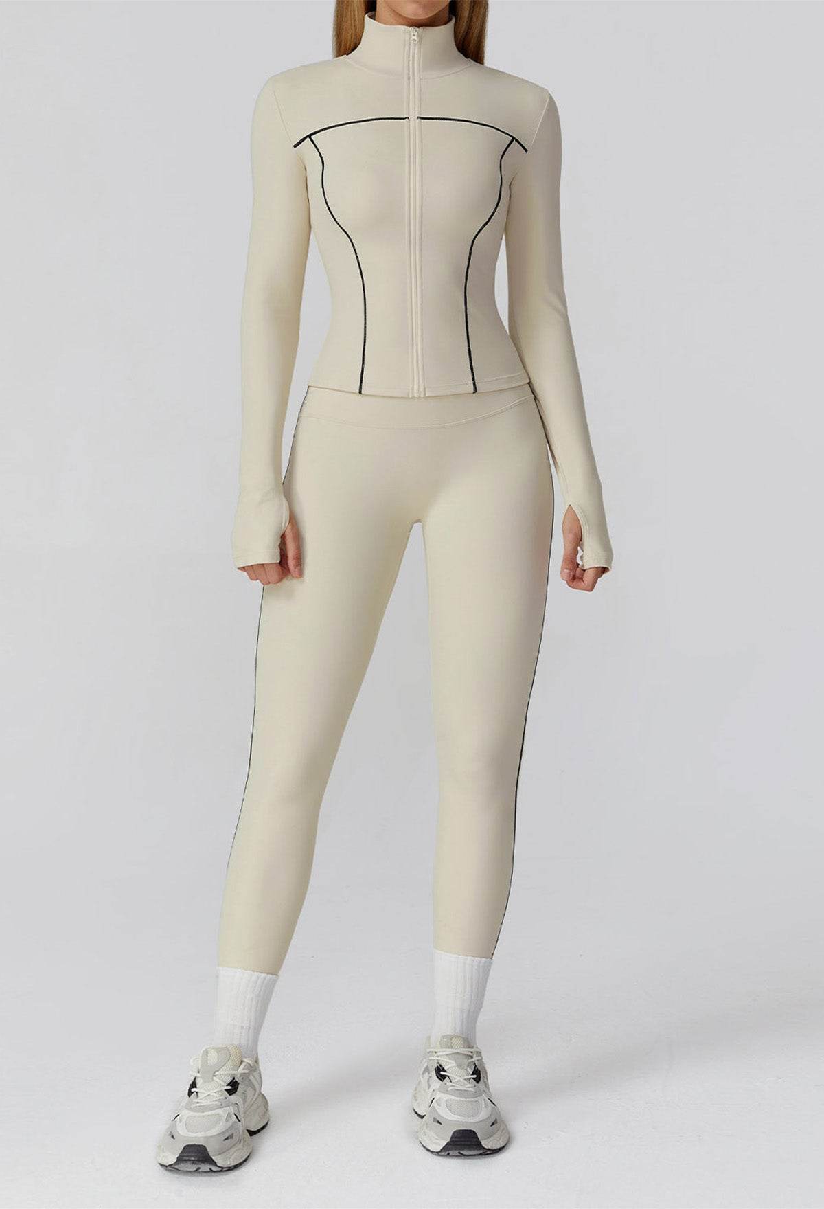 Athletic Wear with Cropped Jacket and Legging