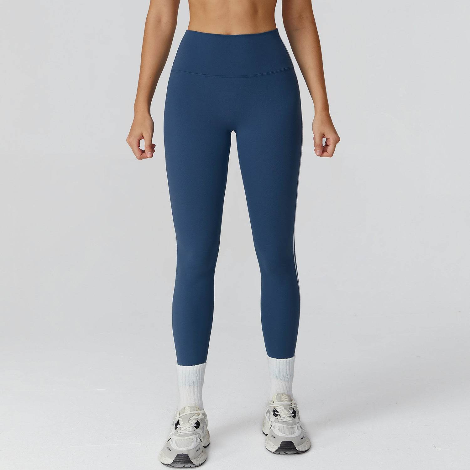 Color Block Athletic Legging High Waist Running Tights