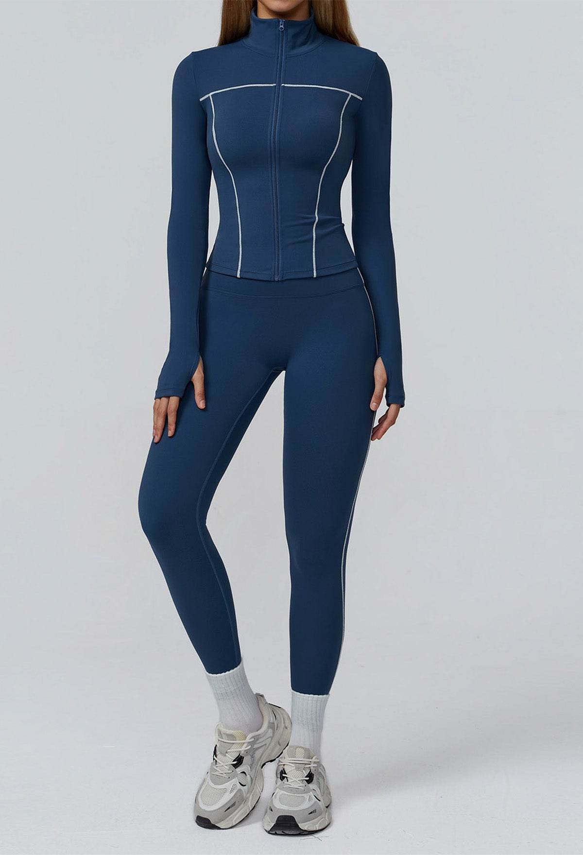 Athletic Wear with Cropped Jacket and Legging