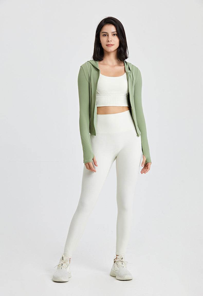 Long Sleeves Sports Hoodie with Thumb Holes