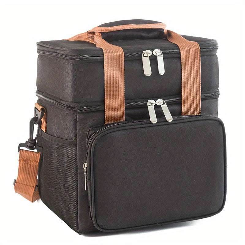 Portable Double Layer Cooler Bag for Lunch or Picnic