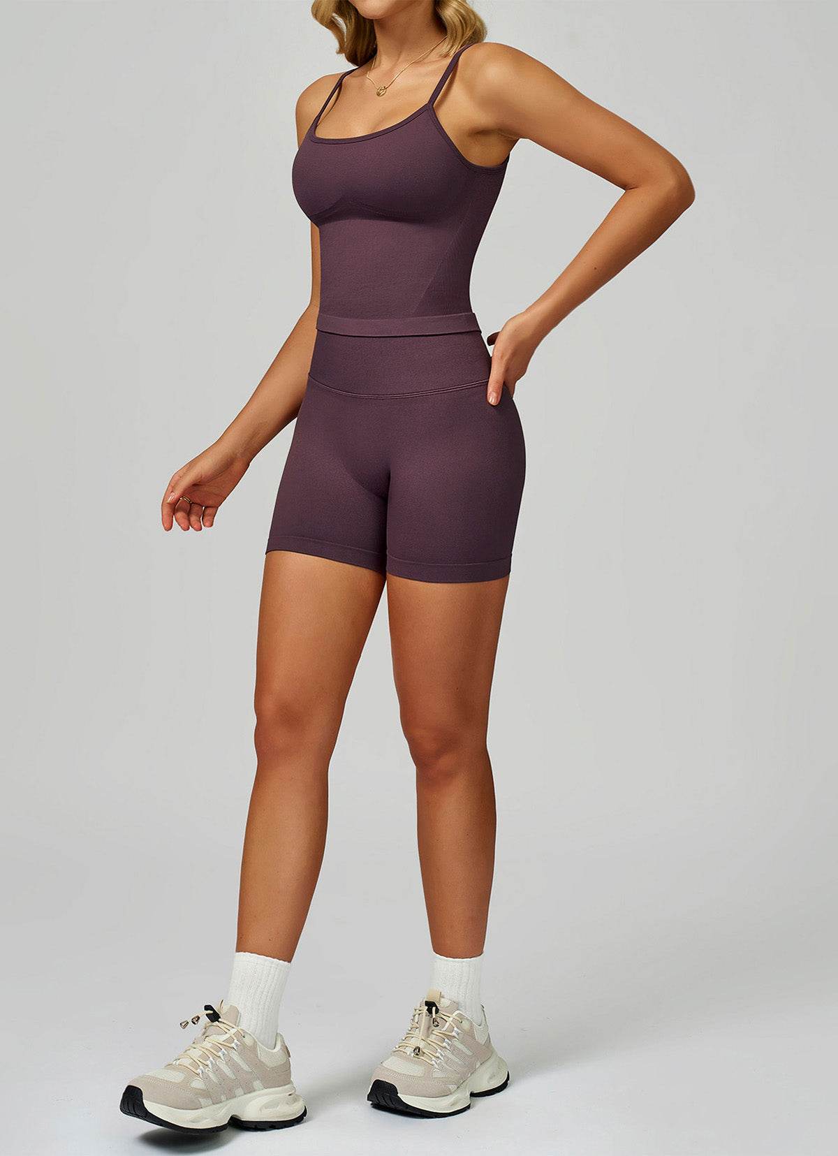 Sport Set with Color Block Tank Top and Short