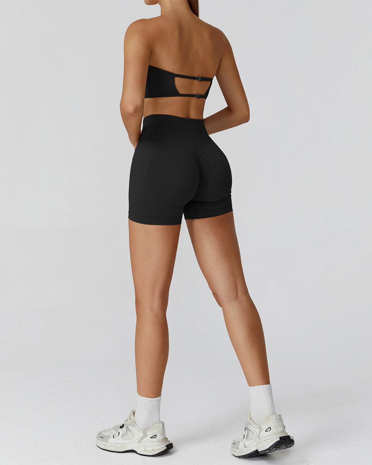 Athletic Wear with Strapless Tube Top and Short