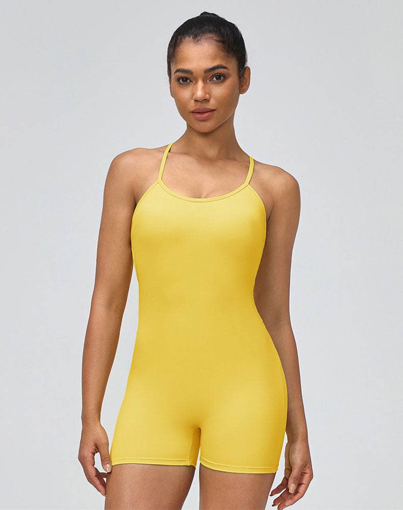 Yoga Shorts Jumpsuits Sleeveless One Piece Bodysuits