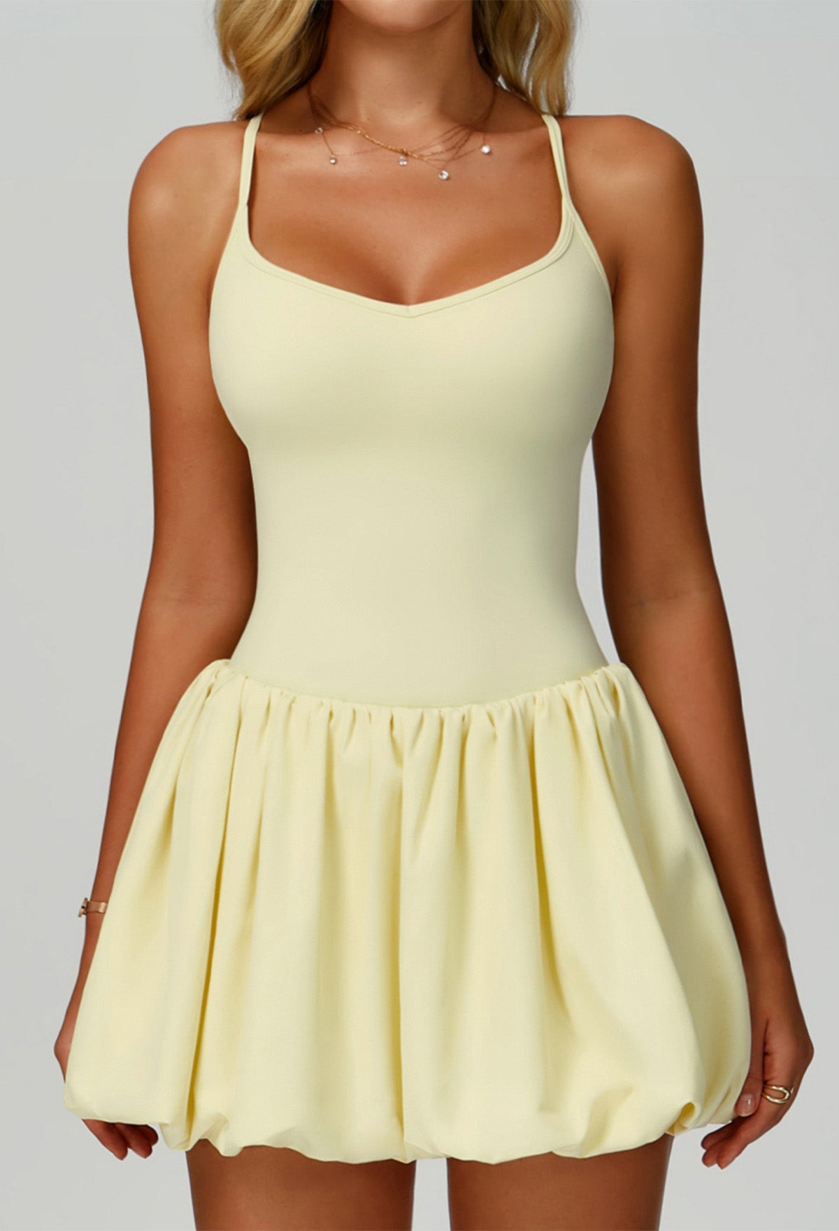Cross Back Tennis Dresses with Short and Pocket