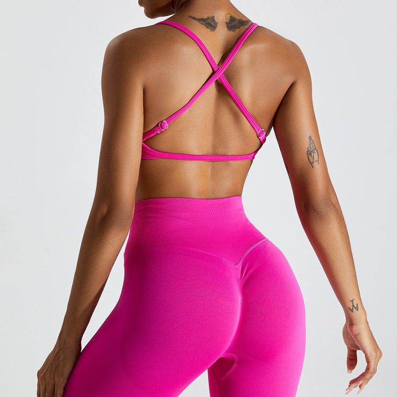 Seamless Sports Bra with Adjustable Straps