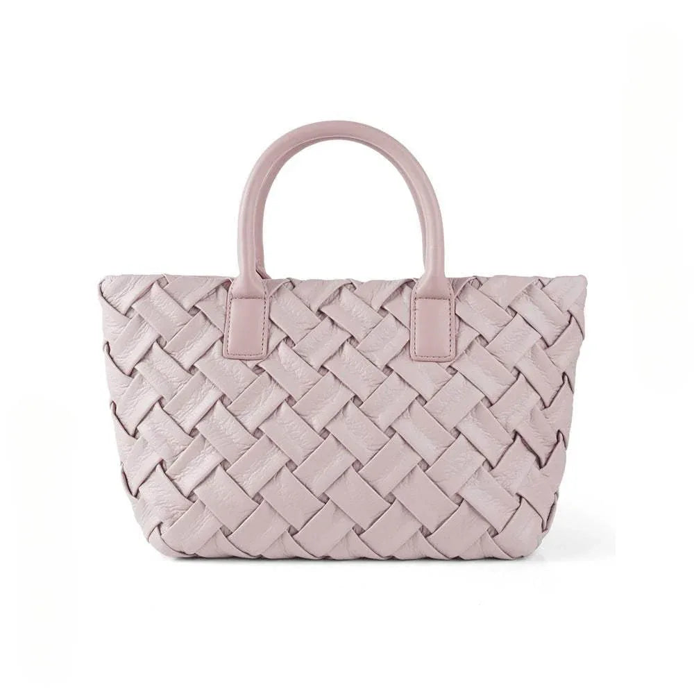 Woven Tote Bag for Women - Pink