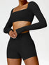 2 Piece Workout Set With Crop Top and Shorts