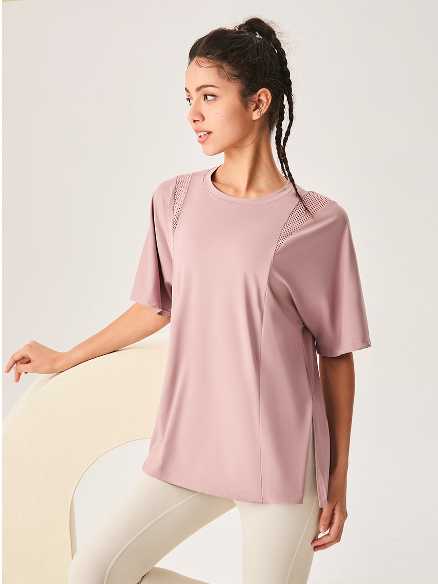 Mesh Short Sleeved Sports Loose T-Shirt