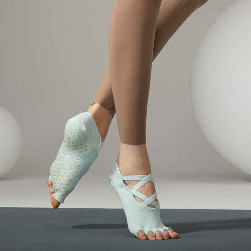 Five Toe Grip Pilates Socks Non Slip Ballet Dance Socks