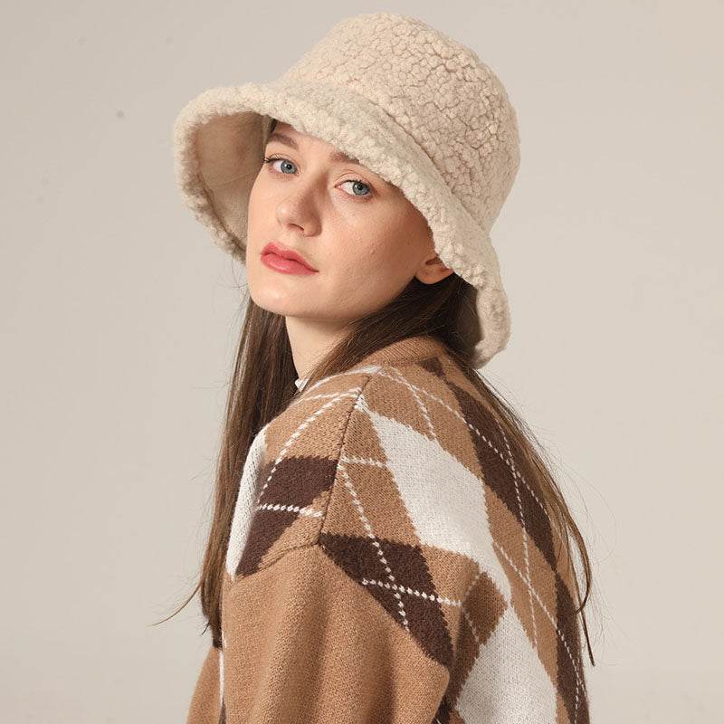 Winter Bucket Hat Trendy Fleece Warm Fisherman Cap