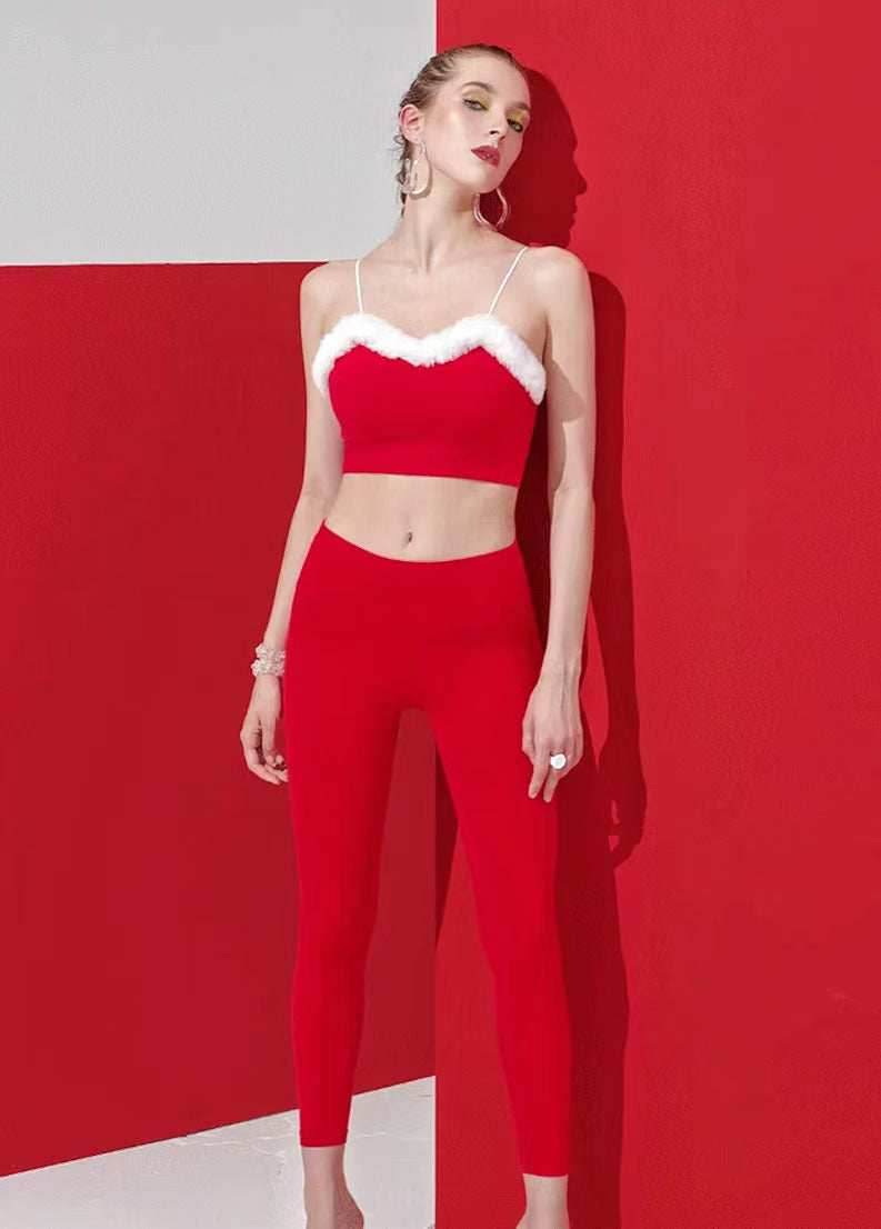 Christmas Fashion Activewear Sets With Bra and Leggings