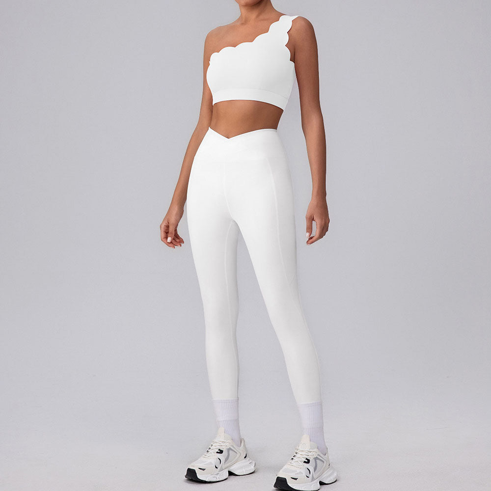 Activewear Sets with One Shoulder Sports Bra and Leggings