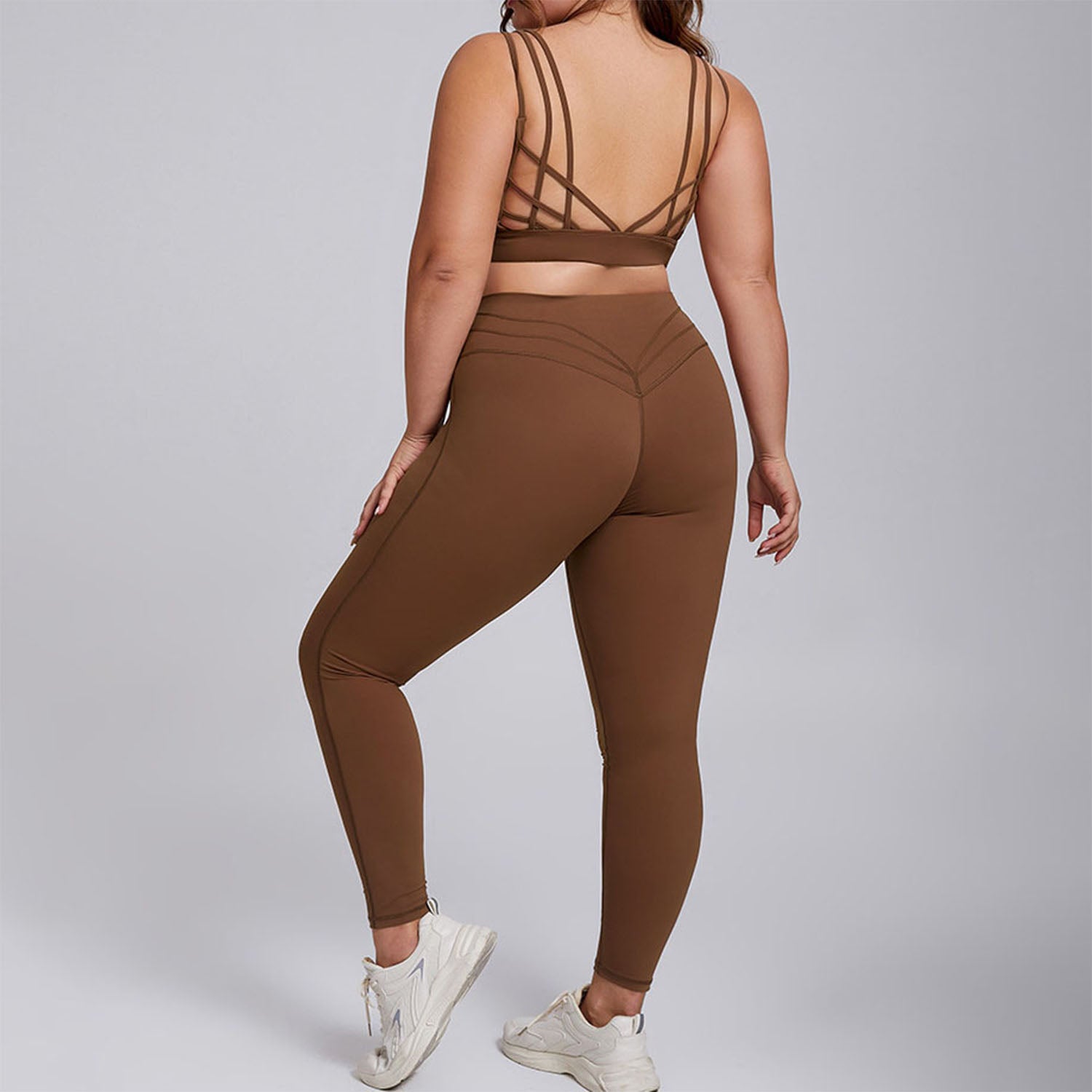 Workout Sets with Cross Back Sports Bra and Legging