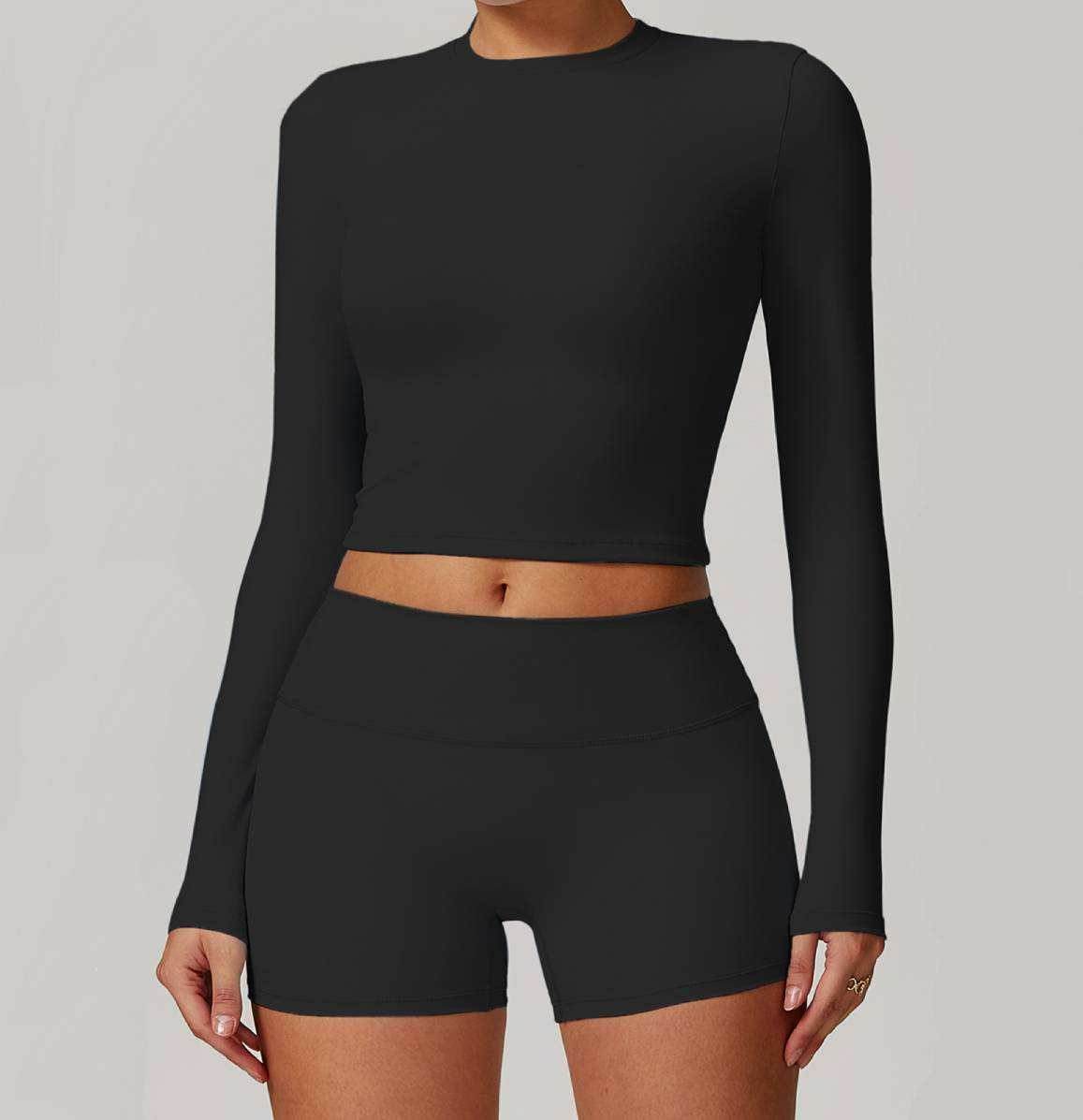 Tight Long Sleeve Cropped T-shirt
