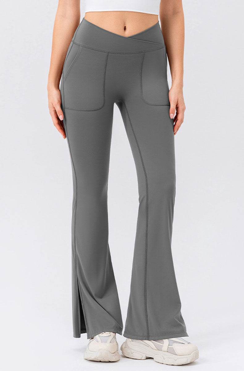 High Waisted Bootcut Flare Yoga Pants with Pockets