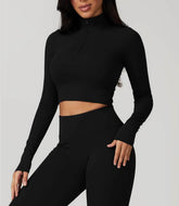 Zipper Yoga Long Sleeve T-Shirt