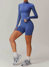 Activewear Set with Sports Jacket and Shorts