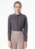 Ribbed Crop Workout Jacket