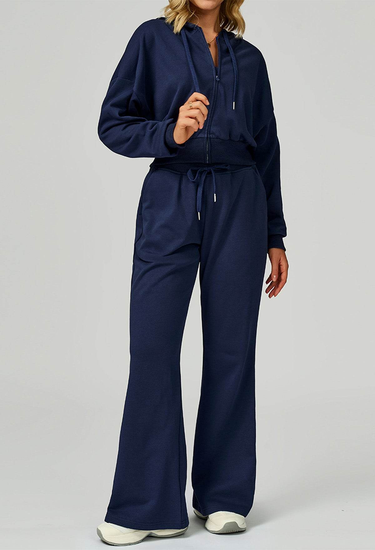 Sport Set with Long Sleeve Hoodie Jacket and Lounge Pant
